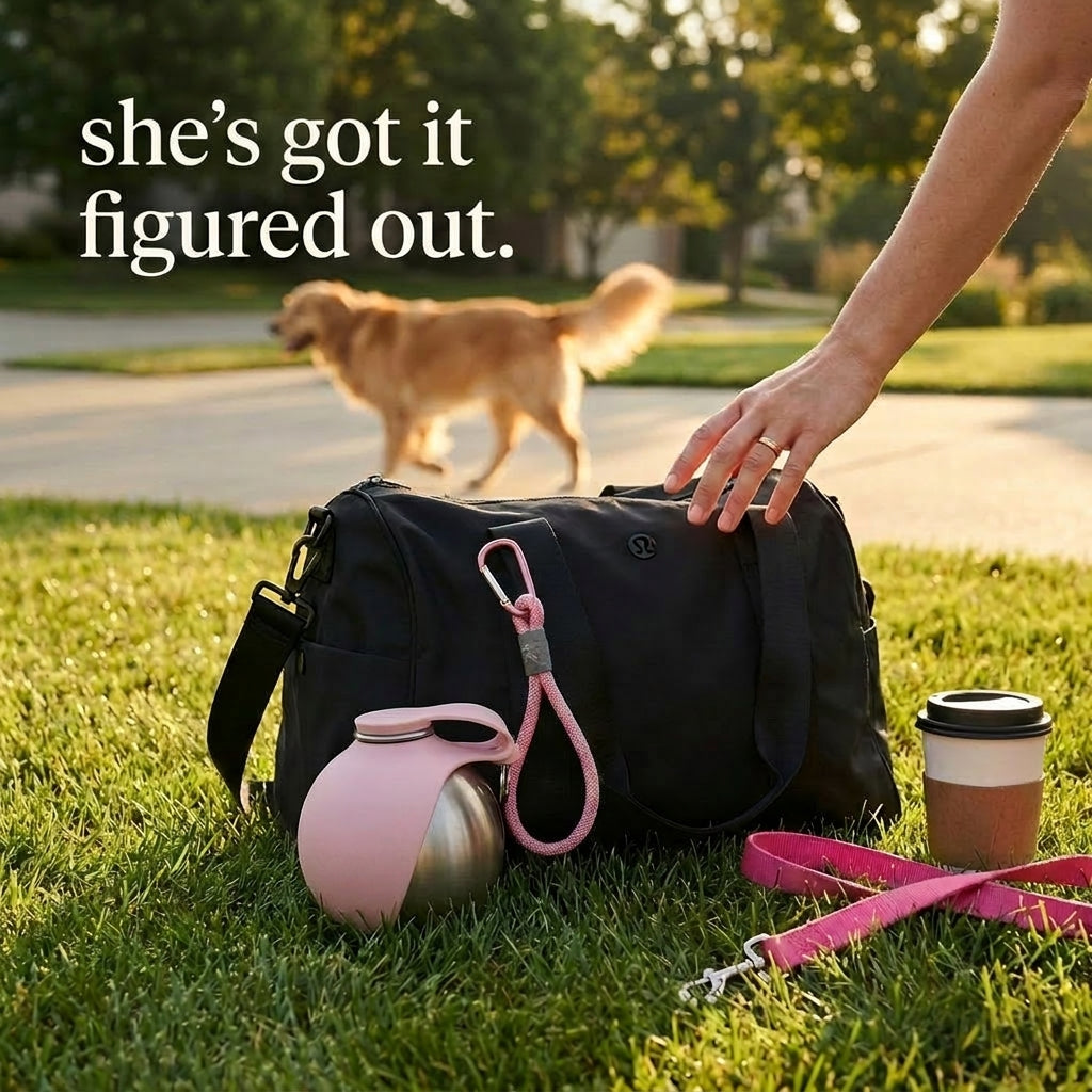 Portable 2-in-1 dog water bottle with bowl