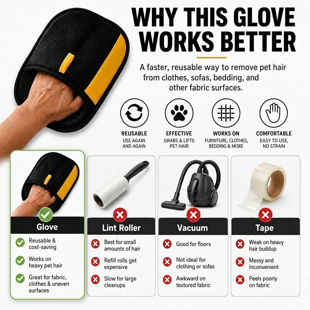 Reusable Pet Hair Remover Glove for All Surfaces - image 1