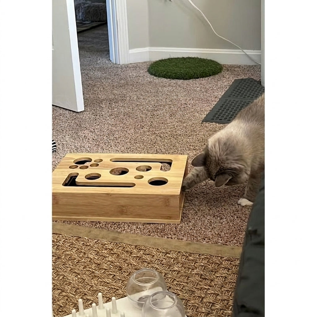 Cat Nail Filing Scratch Box with Treat Puzzle