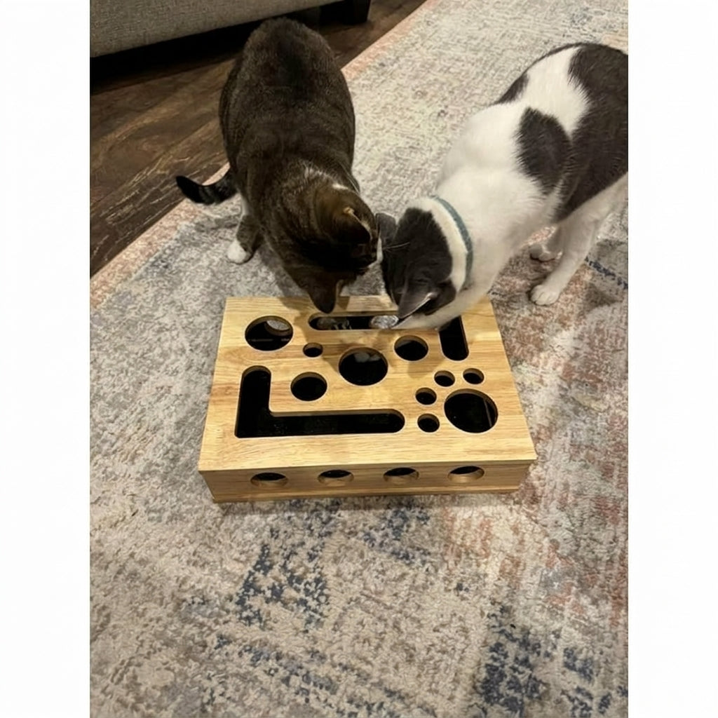 Cat Nail Filing Scratch Box with Treat Puzzle