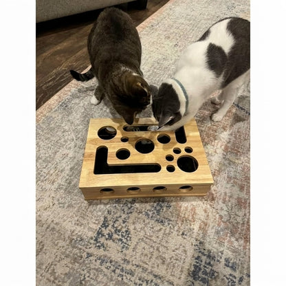 Cat Nail Filing Scratch Box with Treat Puzzle
