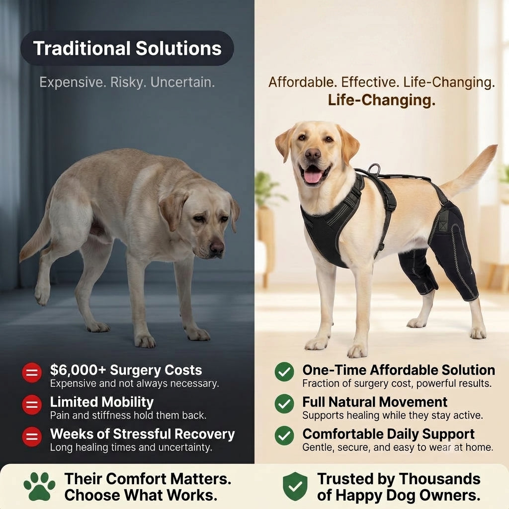 Dual-leg hinged knee brace harness for dogs