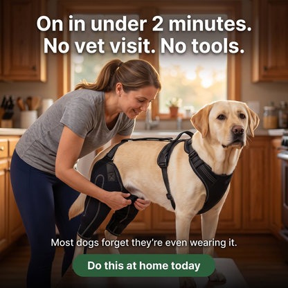 Dual-leg hinged knee brace harness for dogs
