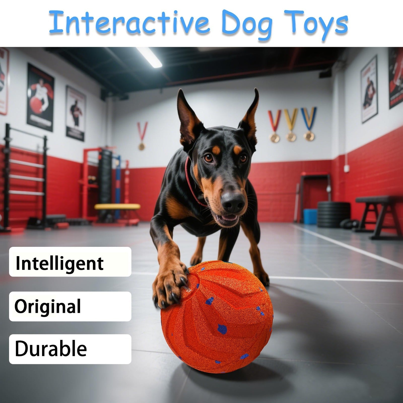 Motion-activated bouncing dog ball view 15