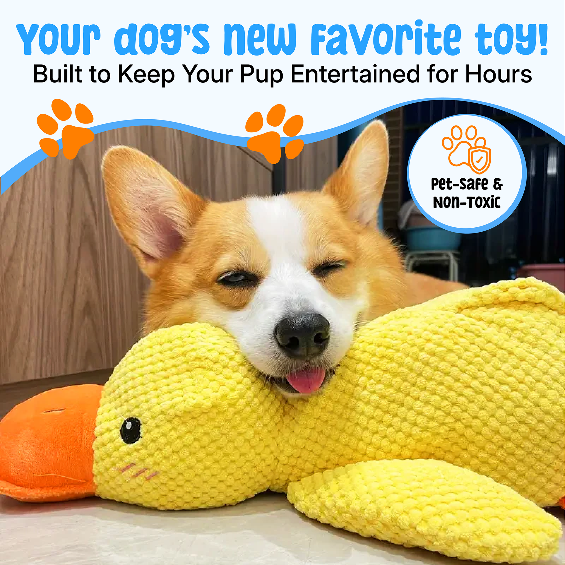 Durable Squeaky Duck Plush Toy for Dogs - image 4