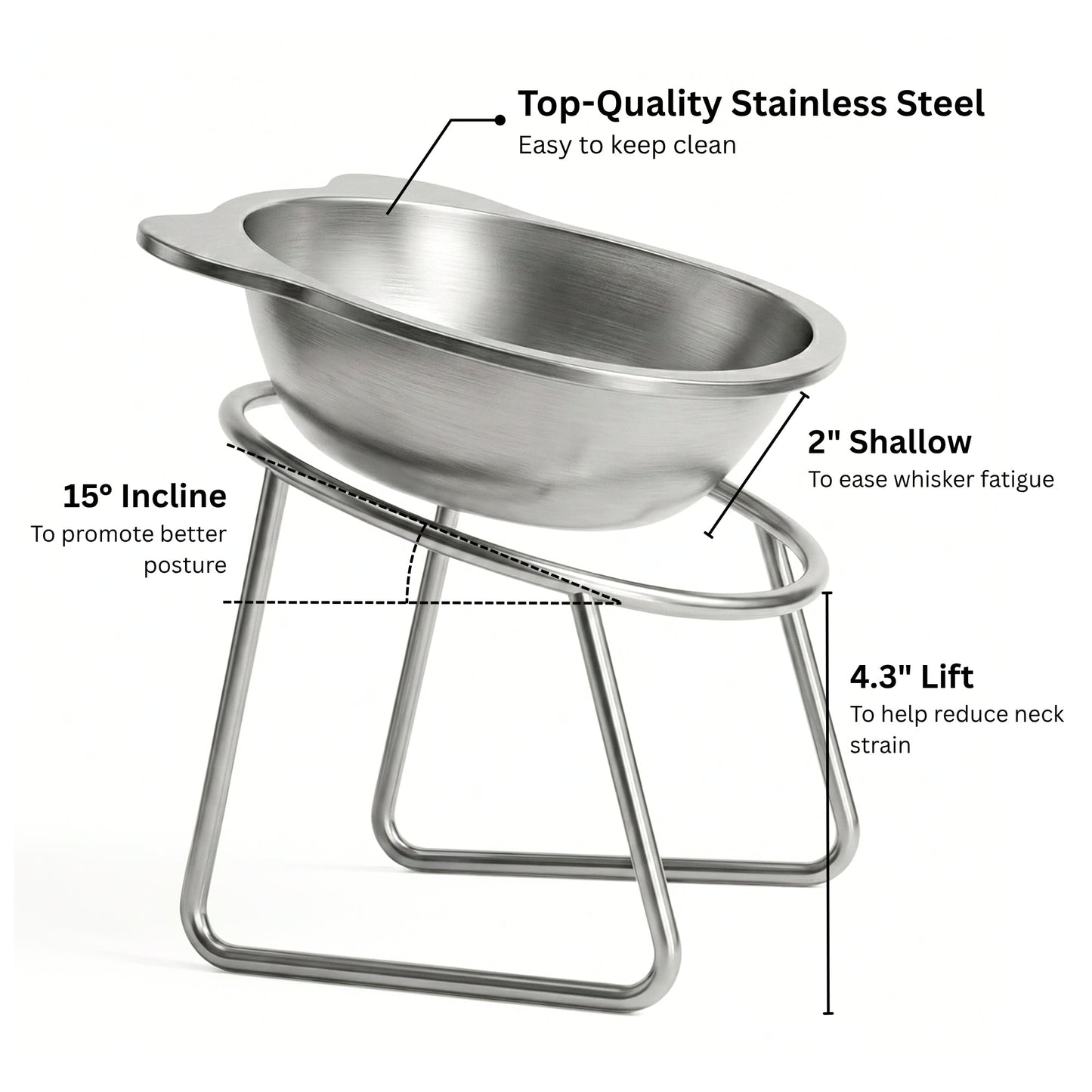 Elevated Orthopedic Dog Feeding Bowl with Stand