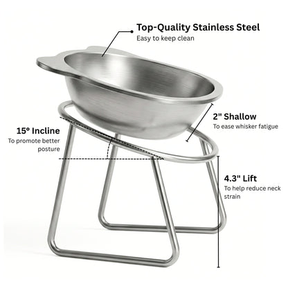 Elevated Orthopedic Dog Feeding Bowl with Stand