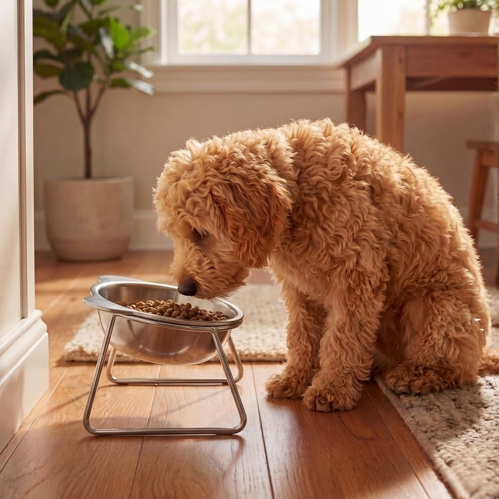 Elevated Orthopedic Dog Feeding Bowl with Stand