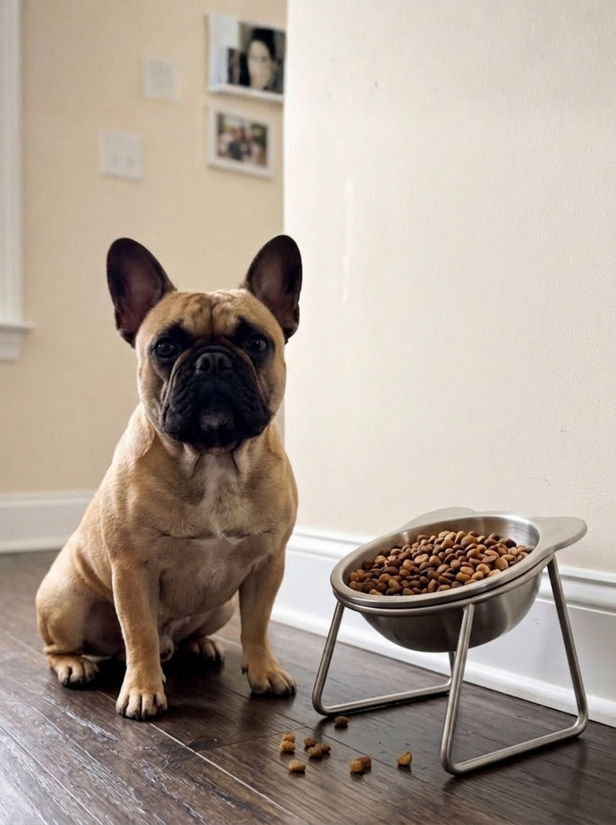 Elevated Orthopedic Dog Feeding Bowl with Stand
