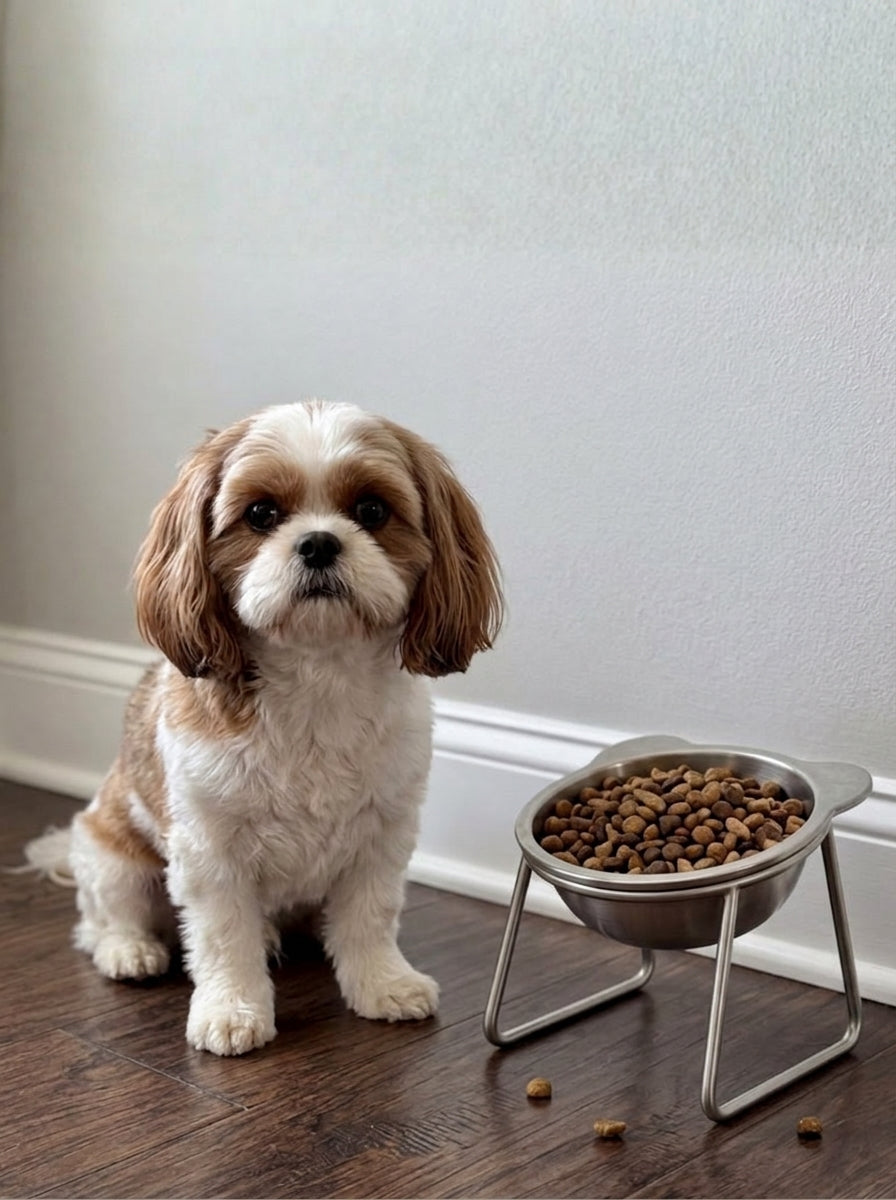 Elevated Orthopedic Dog Feeding Bowl with Stand