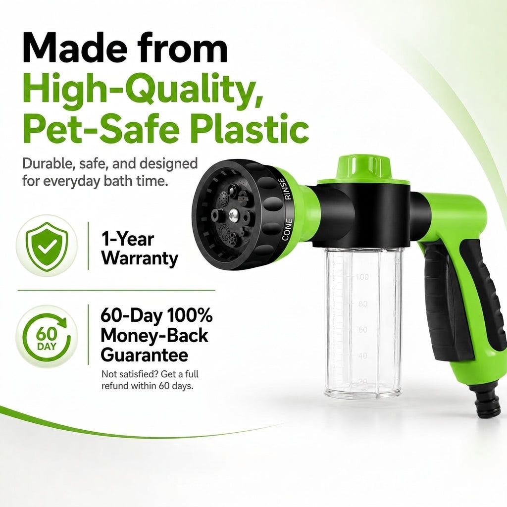 3-in-1 Dog Bath Sprayer with Shampoo Dispenser