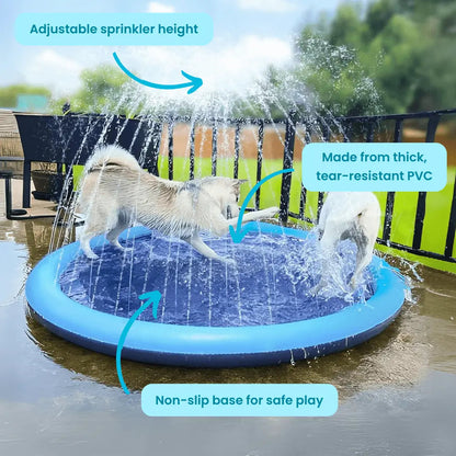 Dog Splash Pad with Adjustable Sprinkler - Photo 2