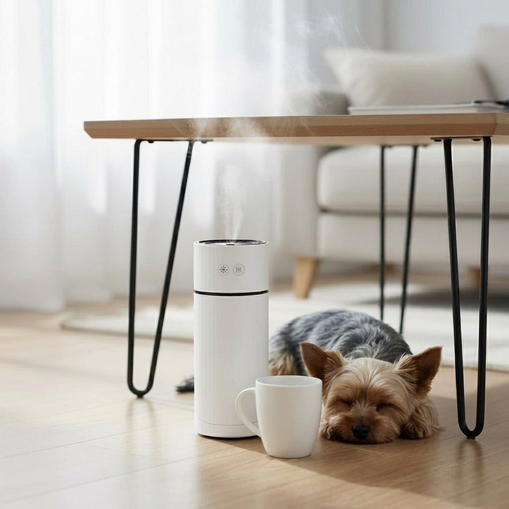 Quiet Ultrasonic Dog Humidifier for Small Breeds