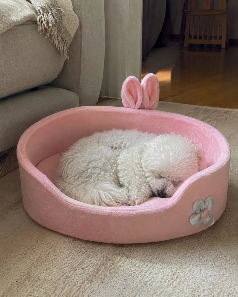 Raised Bolster Calming Dog Bed - view 1