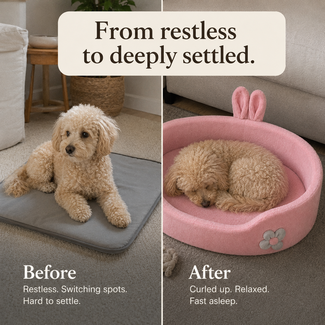 Raised Bolster Calming Dog Bed - view 2