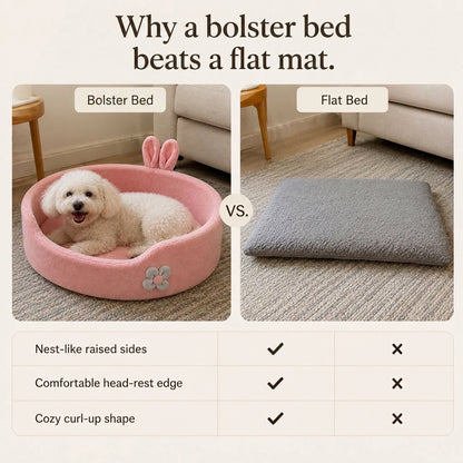 Raised Bolster Calming Dog Bed - view 6