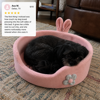 Raised Bolster Calming Dog Bed - view 9