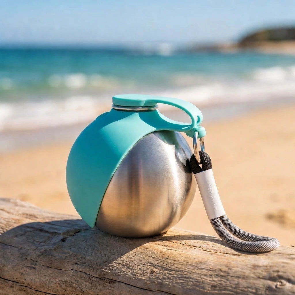 Dog water bottle with built-in bowl - main-1