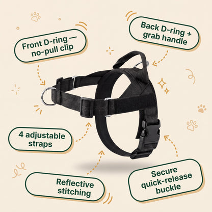 No-Pull Dual Clip Dog Harness