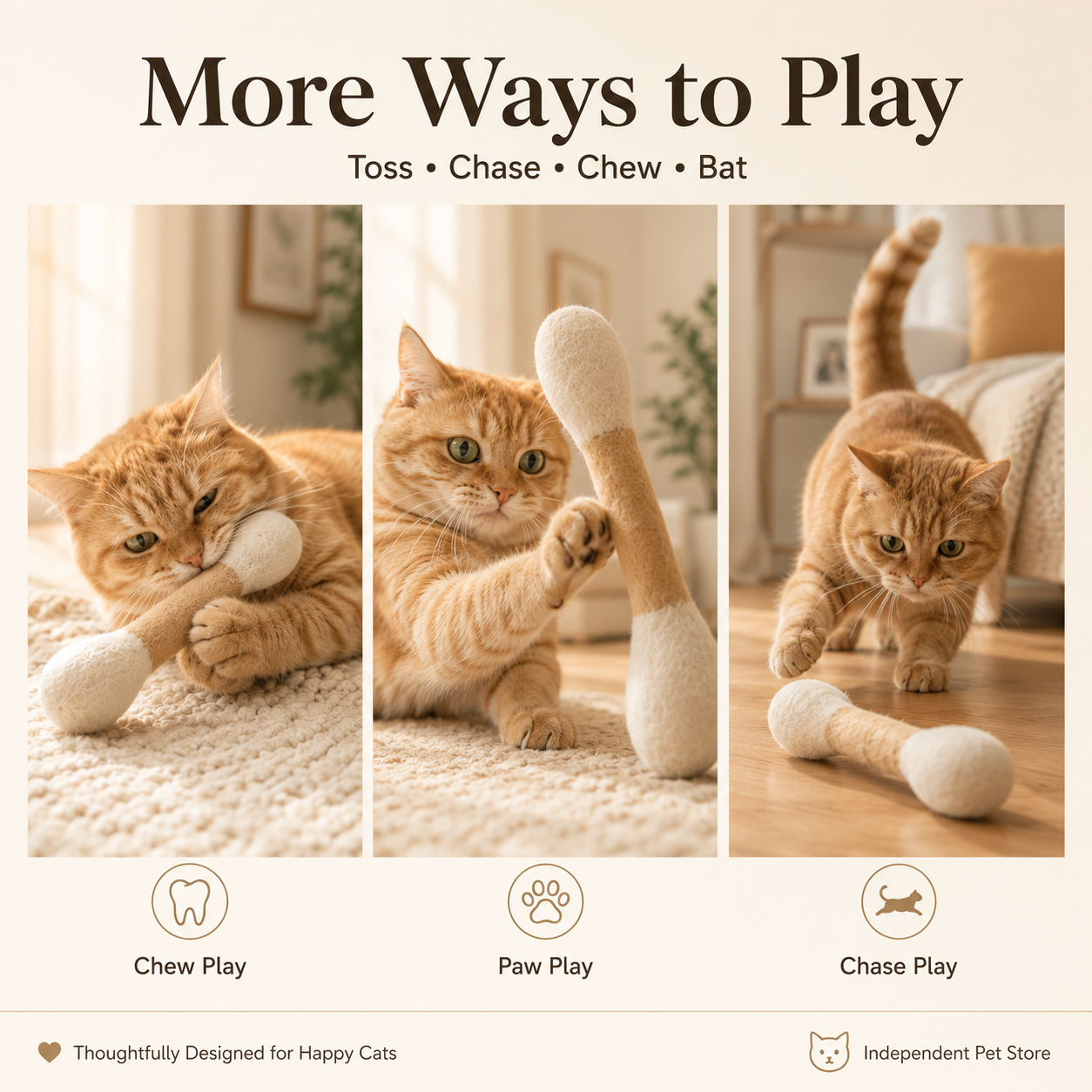 Soft Wool Felt Cat Toy for Daily Play - image 3