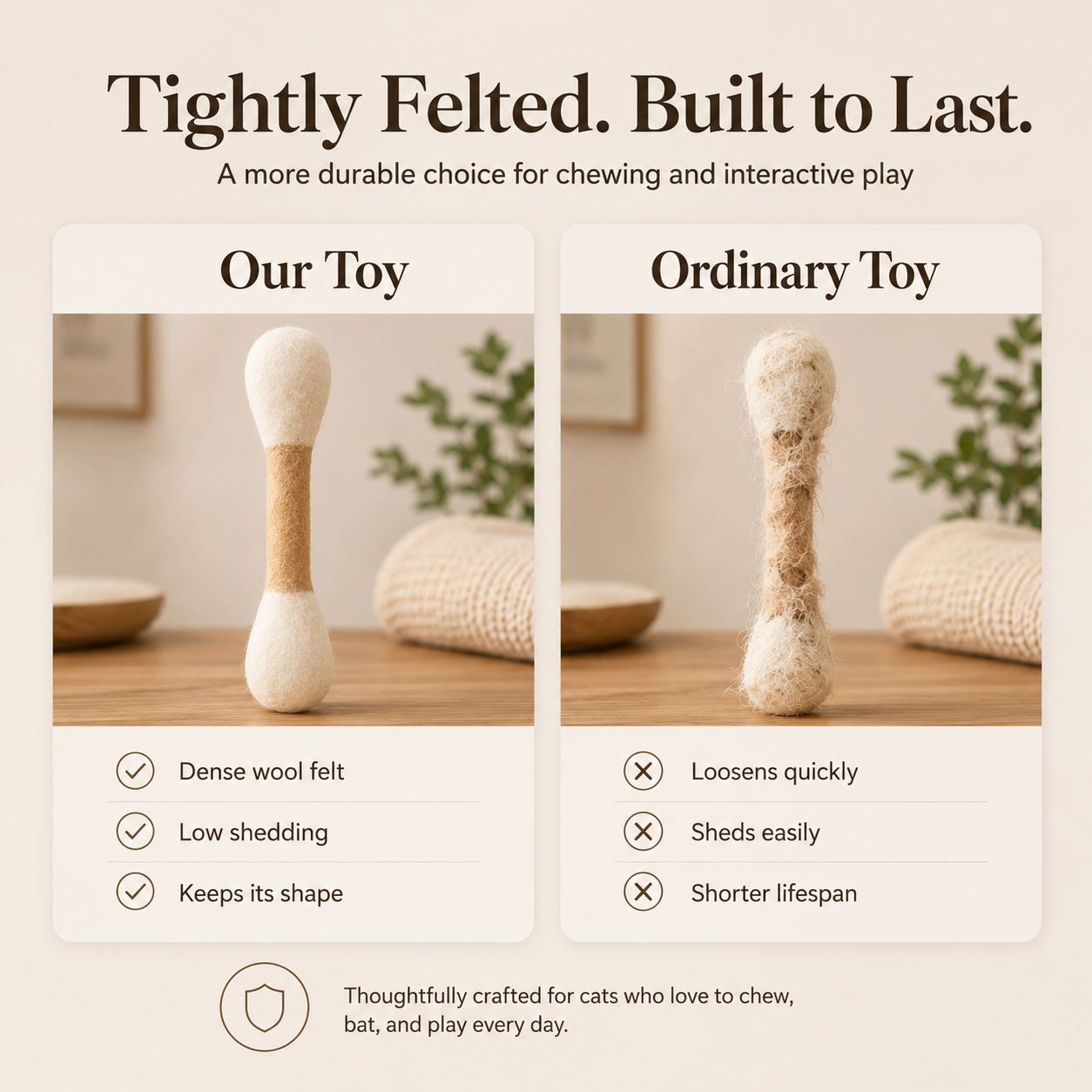 Soft Wool Felt Cat Toy for Daily Play - image 6