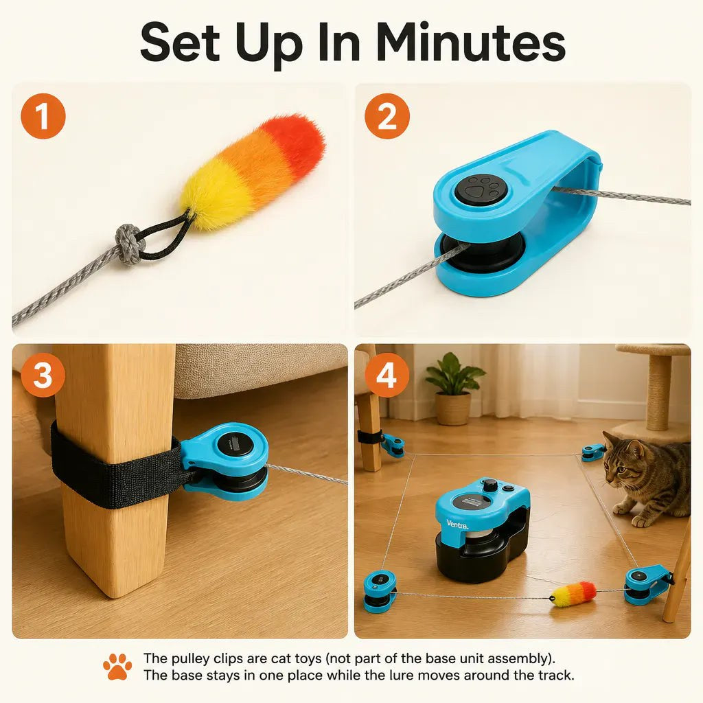 Motorized cat floor-track chase toy - view 6