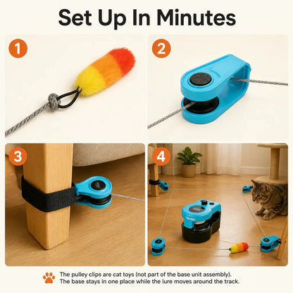 Motorized cat floor-track chase toy - view 6