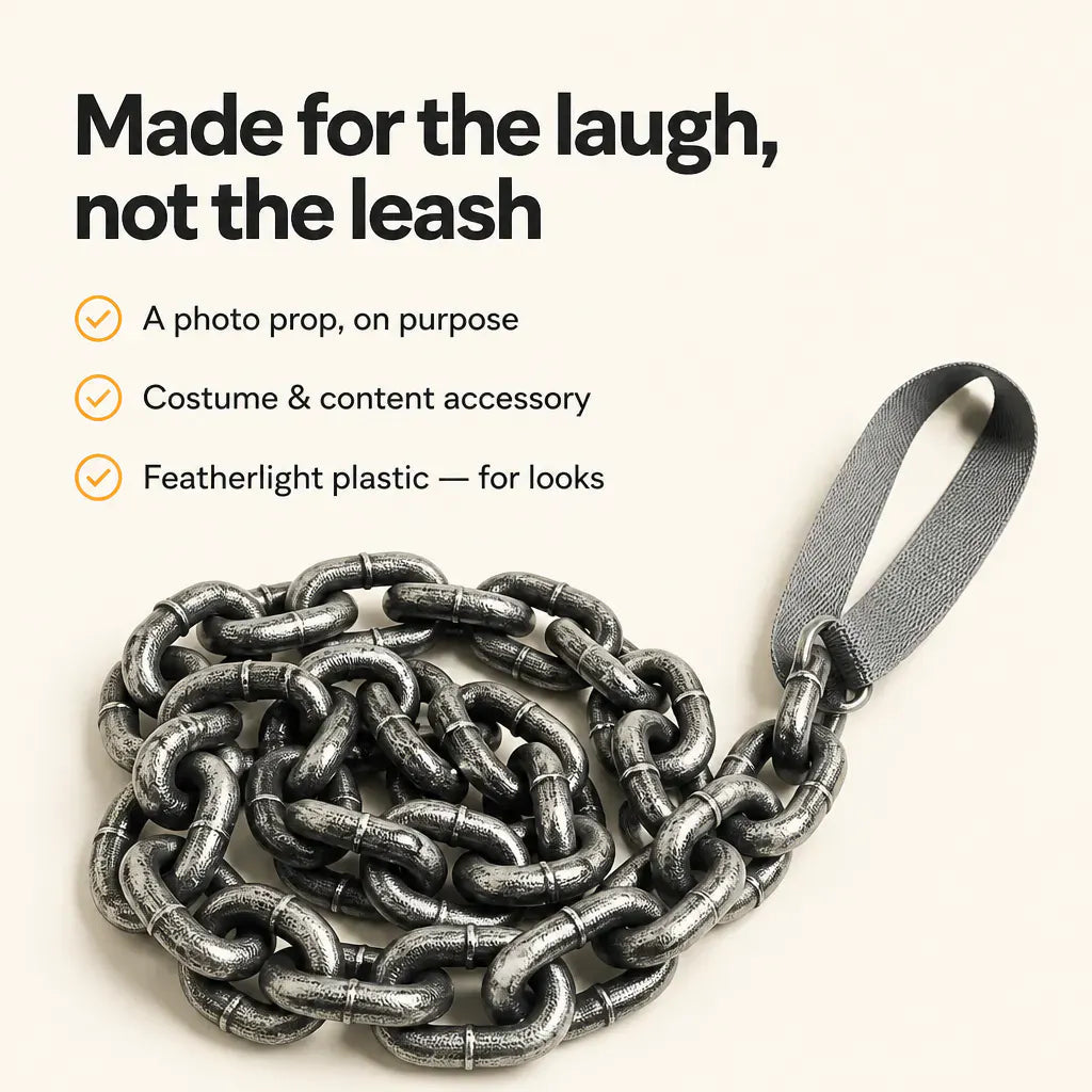 Faux Chain Dog Leash Photo Prop