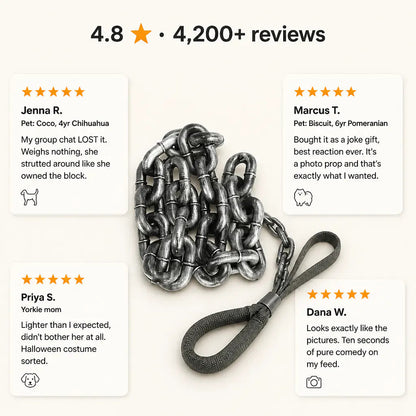 Faux Chain Dog Leash Photo Prop