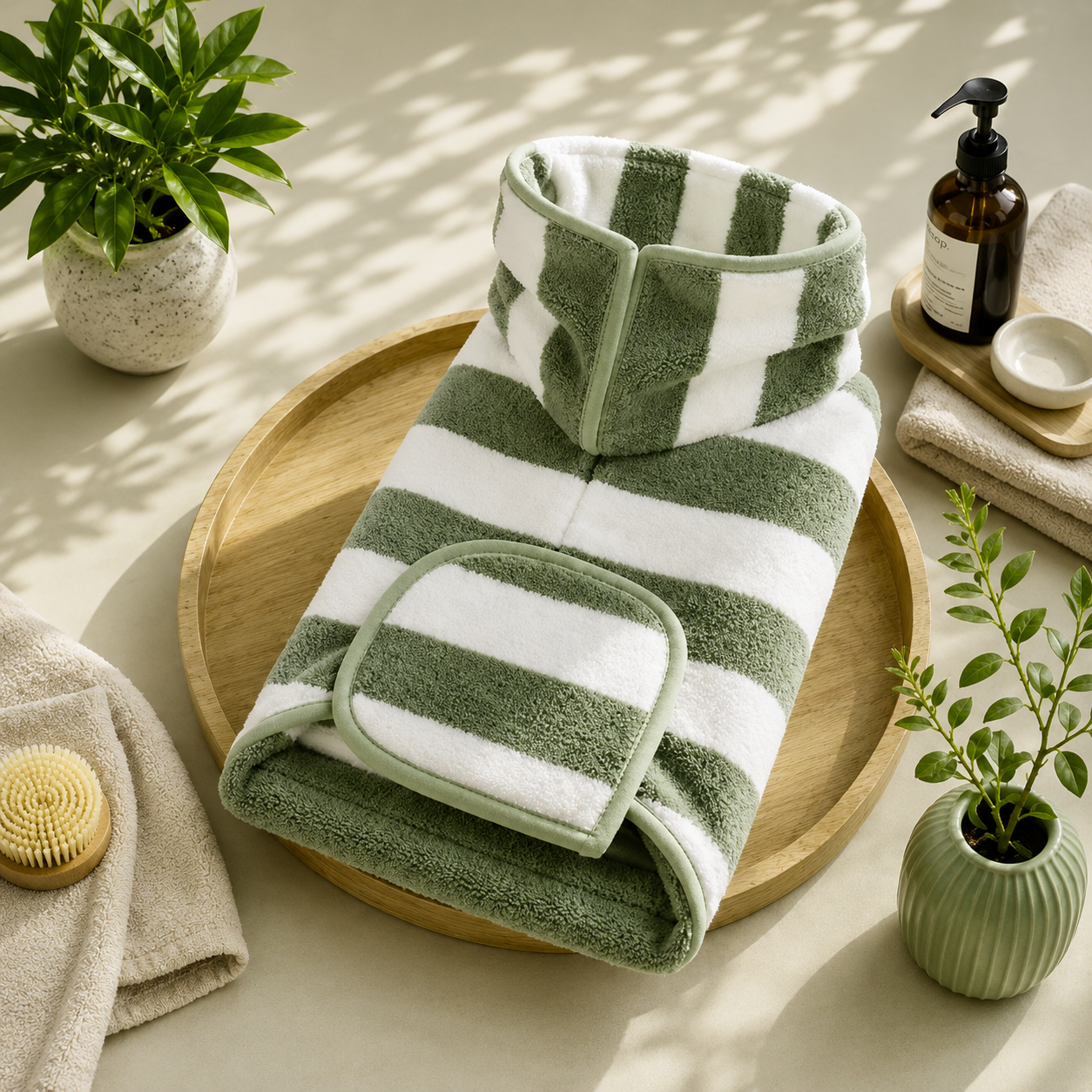 Soft Absorbent Drying Robe for Dogs