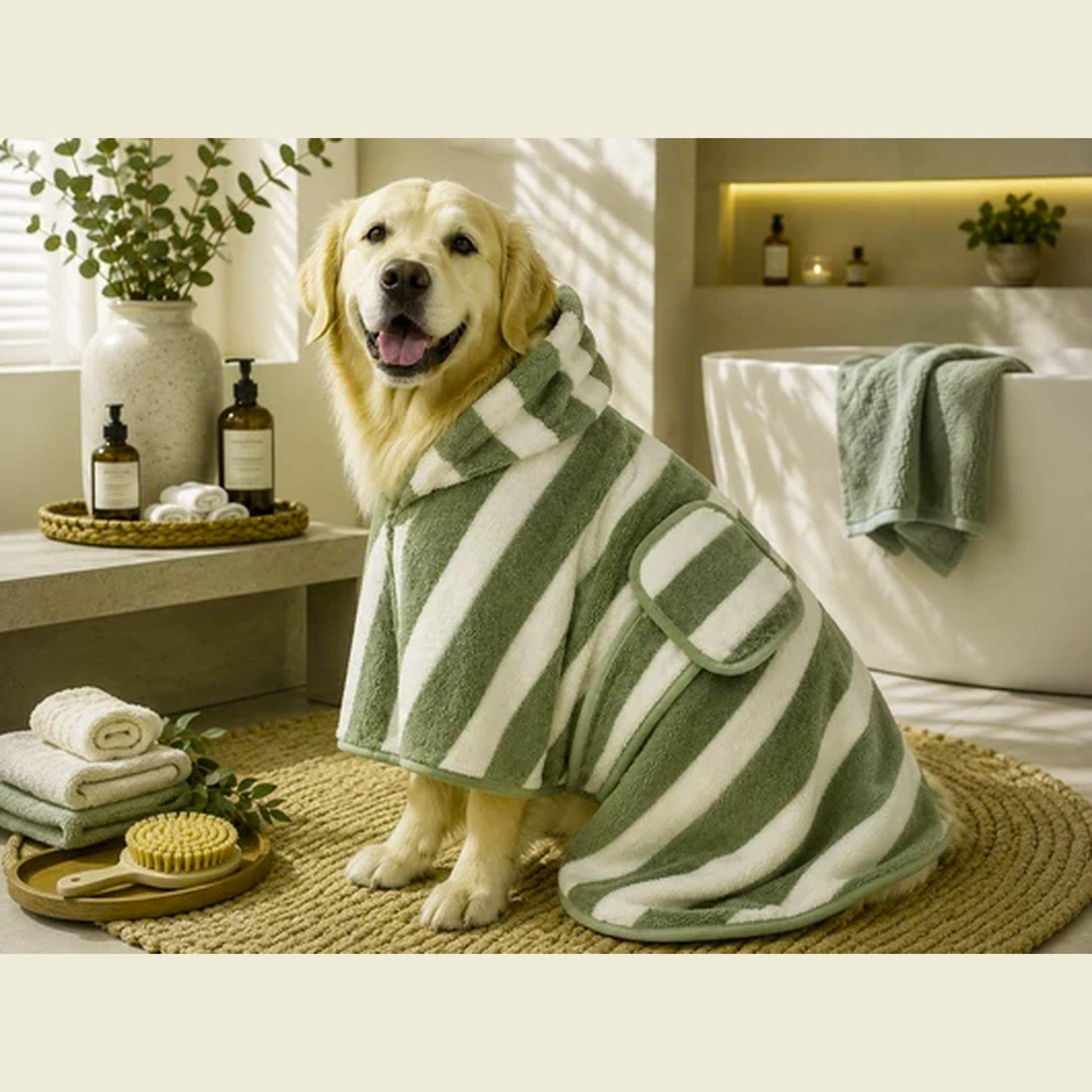 Soft Absorbent Drying Robe for Dogs