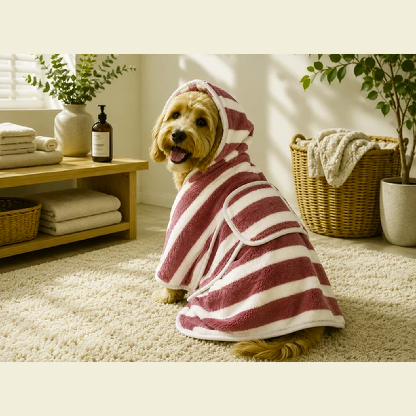 Soft Absorbent Drying Robe for Dogs