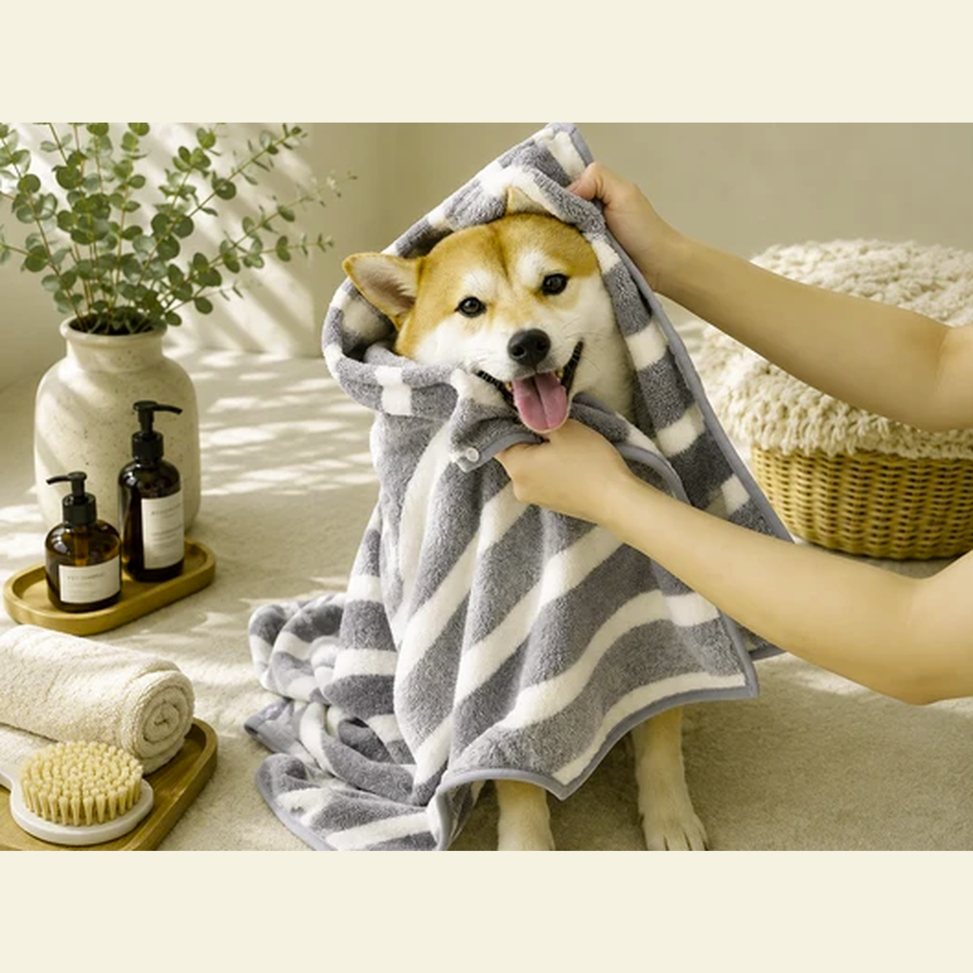 Soft Absorbent Drying Robe for Dogs
