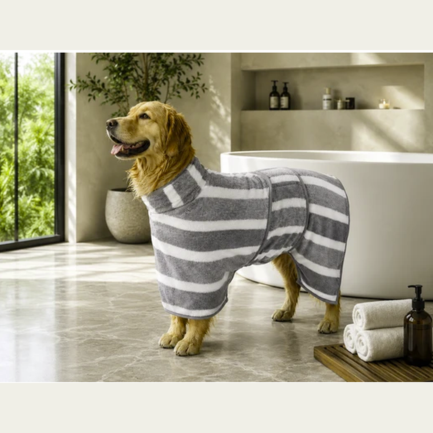 Soft Absorbent Drying Robe for Dogs