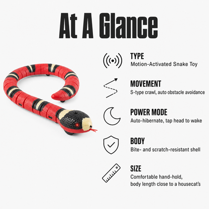Auto-Sensing Snake Toy for Cats