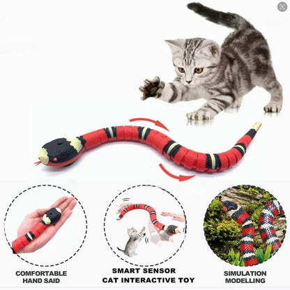 Auto-Sensing Snake Toy for Cats