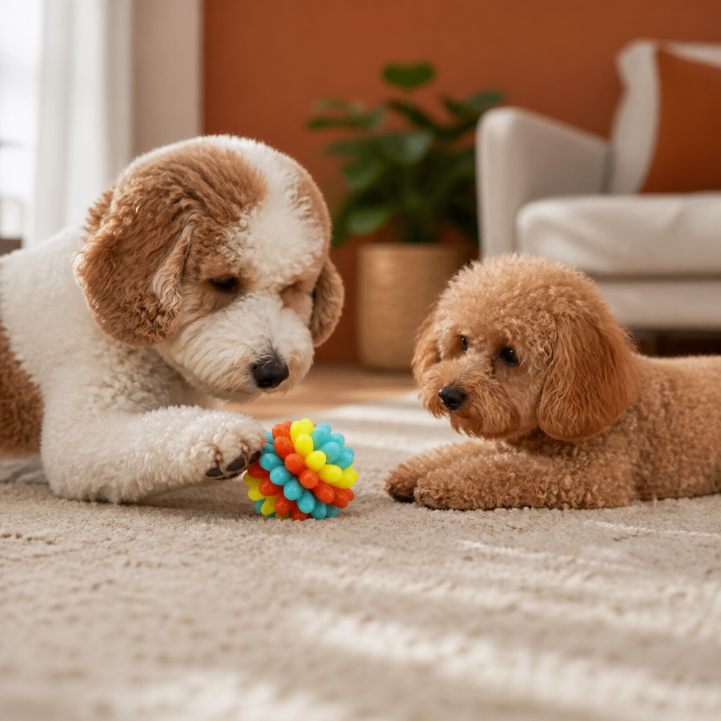 Colorful Bumpy Chew Ball for Dogs - image 1