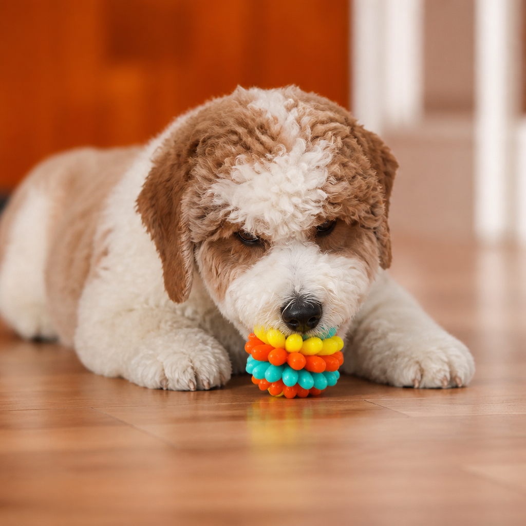 Colorful Bumpy Chew Ball for Dogs - image 2