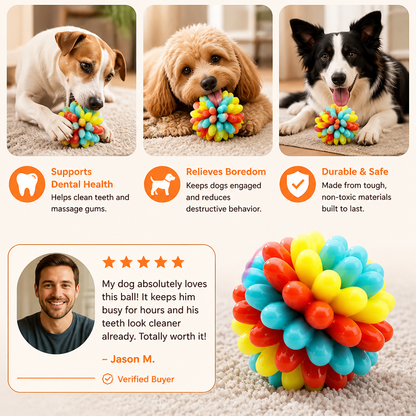 Colorful Bumpy Chew Ball for Dogs - image 3