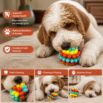Colorful Bumpy Chew Ball for Dogs - image 4