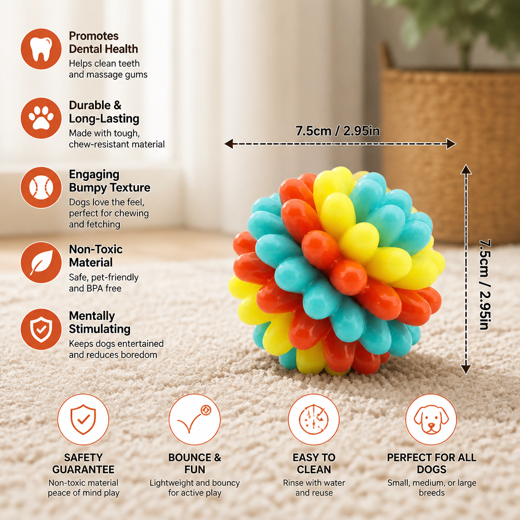 Colorful Bumpy Chew Ball for Dogs - image 6