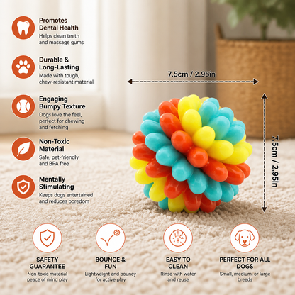 Colorful Bumpy Chew Ball for Dogs - image 6