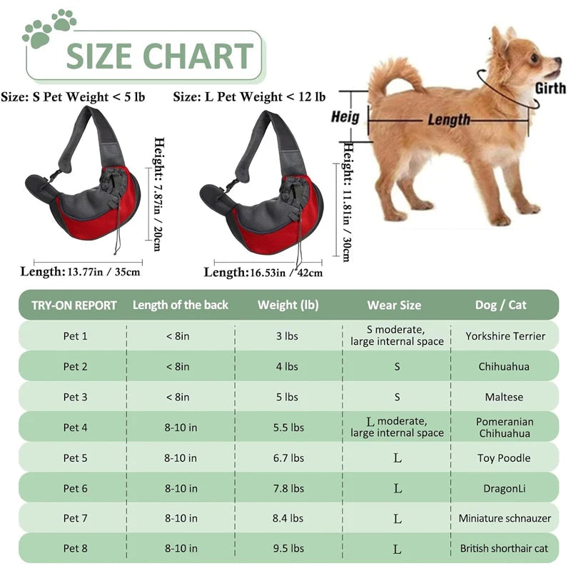 Pet Sling Carrier for Small Dogs and Cats - main-8