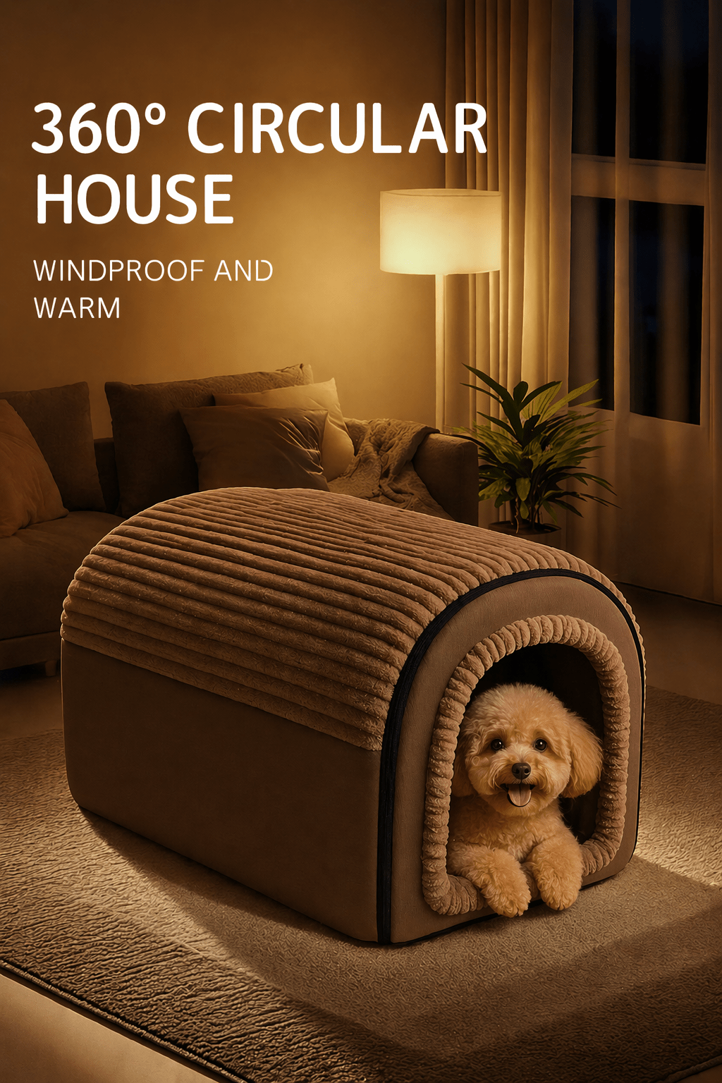 Enclosed Cottage Dog House Bed - view 3