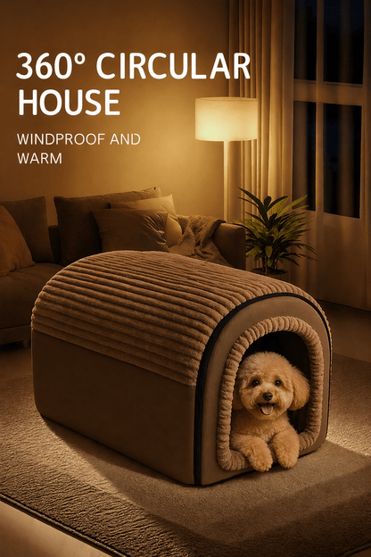 Enclosed Cottage Dog House Bed - view 3