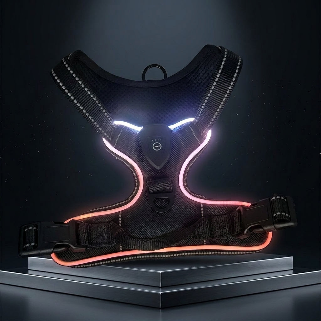 Rechargeable LED Glow Dog Harness - product photo 2