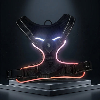 Rechargeable LED Glow Dog Harness - product photo 2