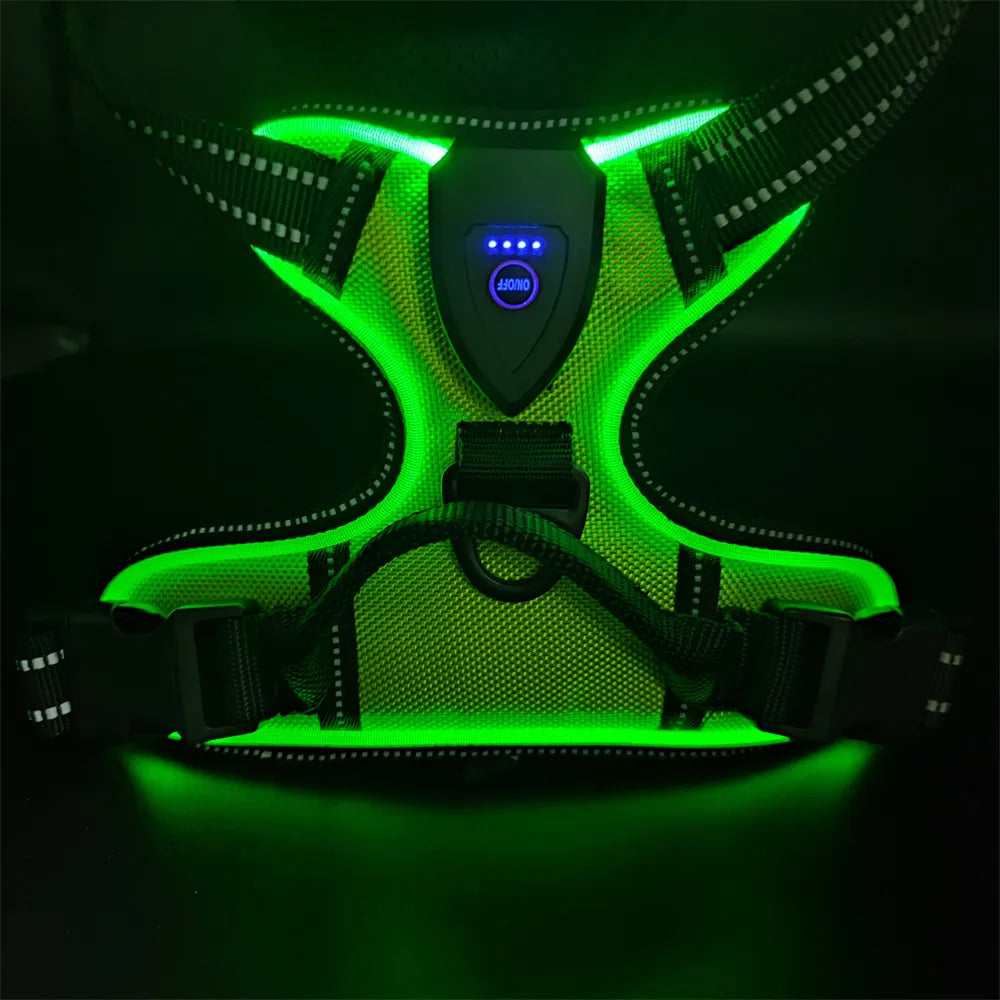 Rechargeable LED Glow Dog Harness - product photo 5