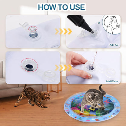 Interactive Cat Water Sensory Play Mat