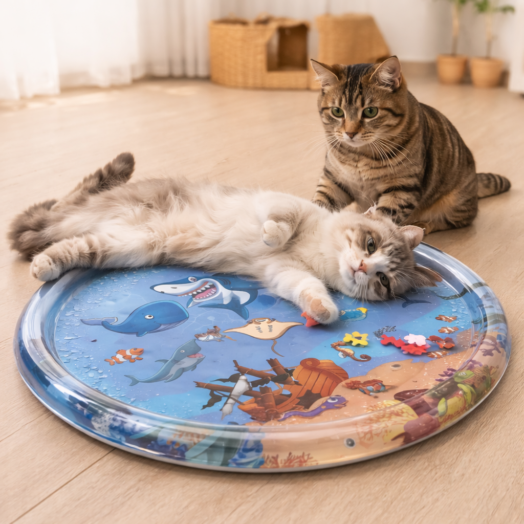 Interactive Cat Water Sensory Play Mat
